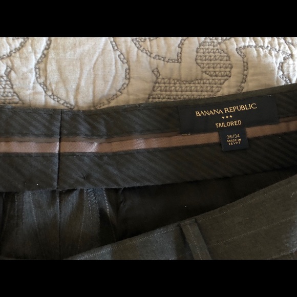 Grey pinstripe Banana Republic dress pants - Picture 3 of 5